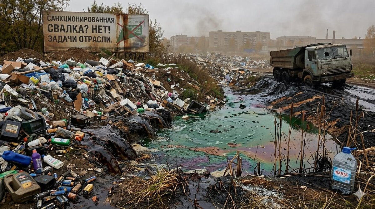 Фото: отравленная вода и почва