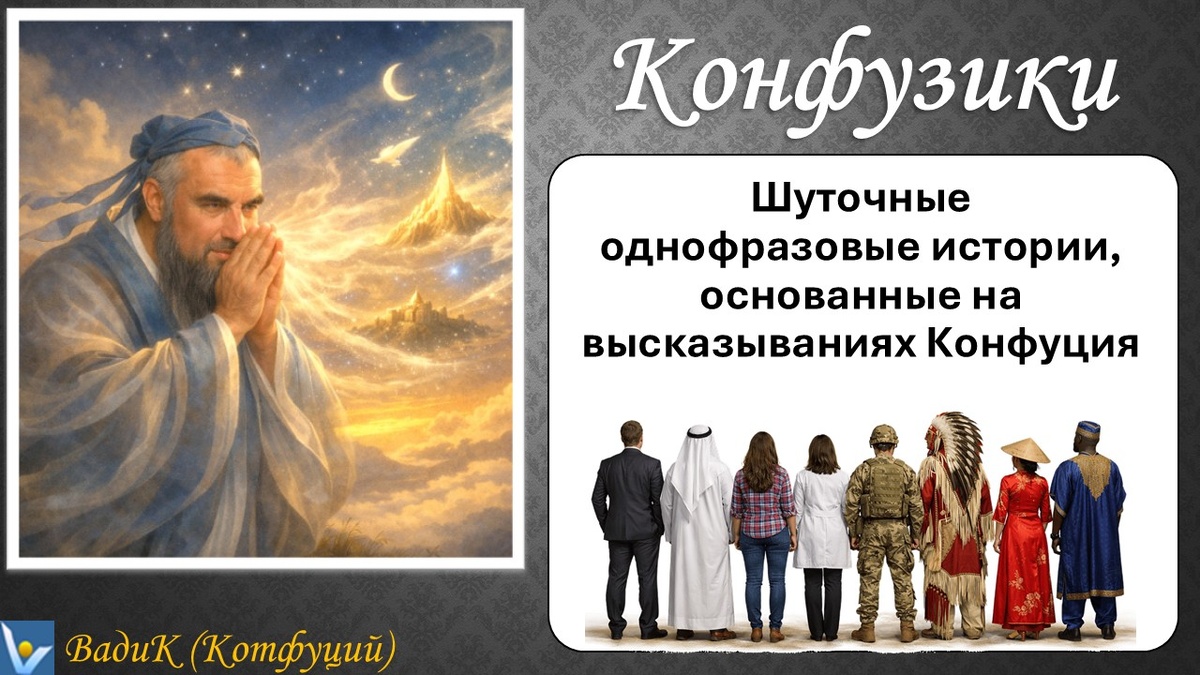 КОНФУЗИКИ - шуточные однофразовые истории, основанные на высказываниях Конфуция