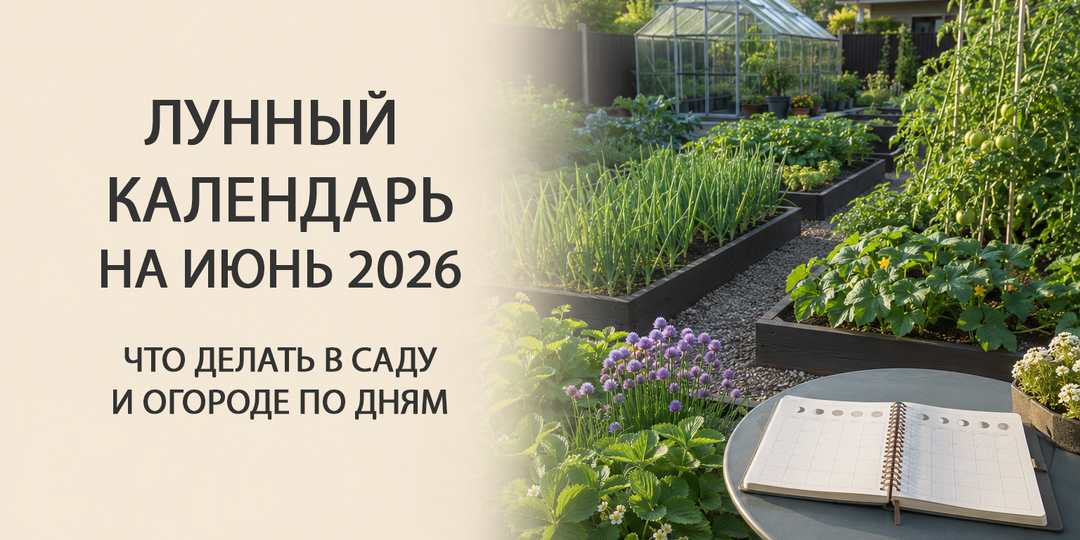 Лунный календарь садовода на июнь 2026: что делать каждый день в огороде, саду и цветнике