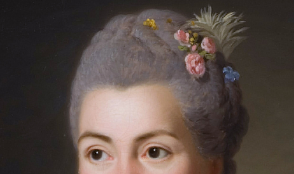 "Портрет художницы Мари-Сюзанны Жиру", Александр Рослин, 1770. (с) Из коллекции Национального музея изобразительных искусств Стокгольма. Деталь.