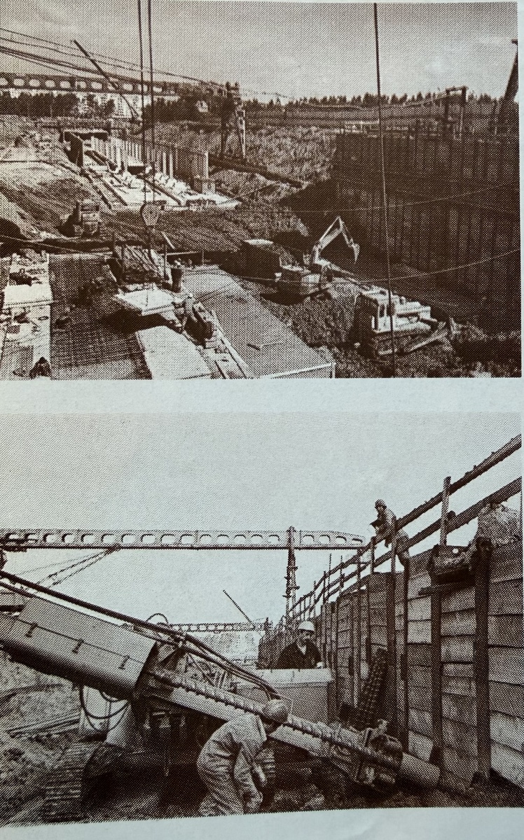 Строительство станции "Тёплый стан". Из журнала "Метрострой" за 1986 год (№6).