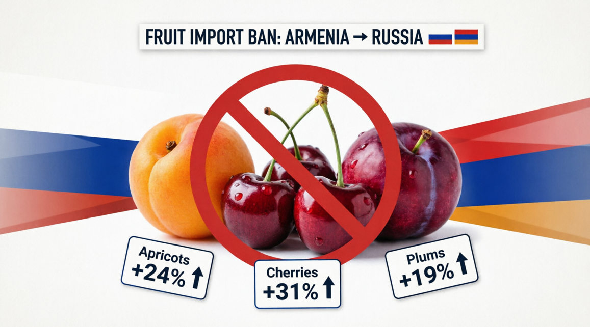 запрет ввоза абрикосов, сливы и черешни