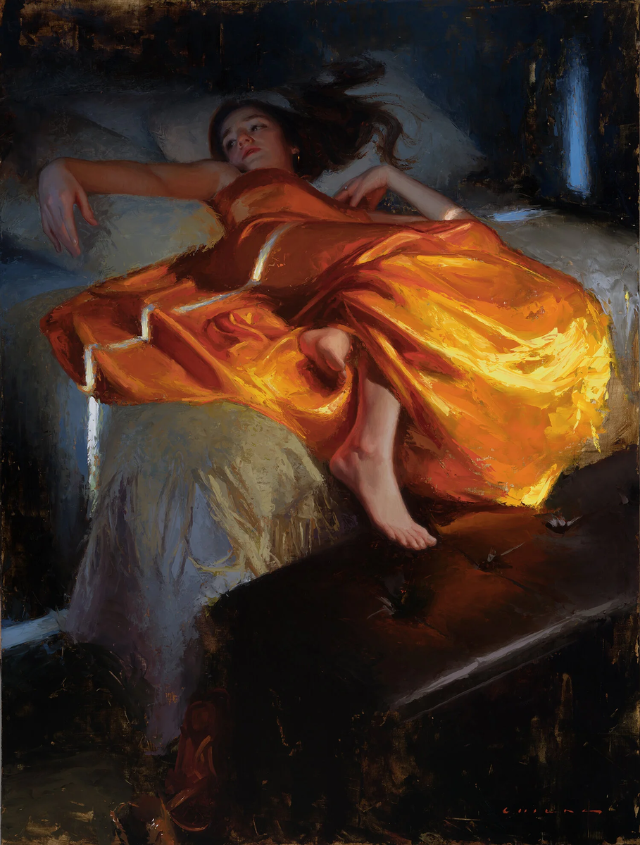 «Затмение». Масло, холст. 48x36 дюймов. 2020.
