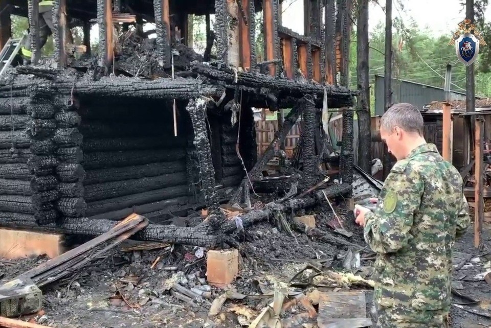    В пожаре в Горном Щите погибли 5 человек, хозяина дома будут судить. Фото: СУ СКР по Свердловской области