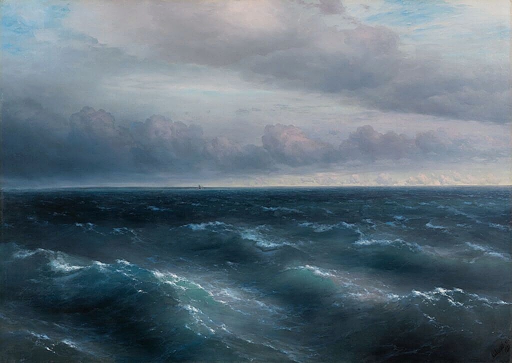 Айвазовский Иван Константинович, «Черное море (На Черном море начинает разыгрываться буря)», 1881, холст, масло, 149 x 210 см, Государственная Третьяковская галерея, Москва