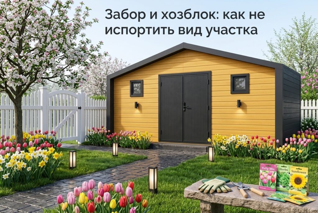    Готовое решение для обустройства въездной группы и хранения на участке. hozblock