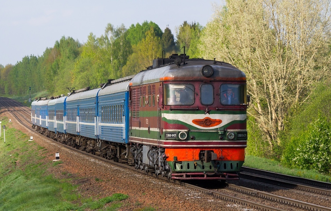  C поездом №605 Витебск - Брест. Витебская обл. Автор Д. Еськов. 2014 г. Паровоз ИС. 
