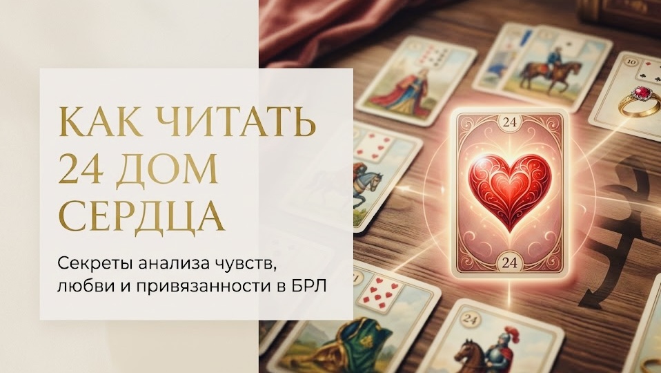 Как читать 24 дом Сердца. Секреты анализа чувств, истинной любви, эмоциональной привязанности и искренности в Большом раскладе Ленорман.