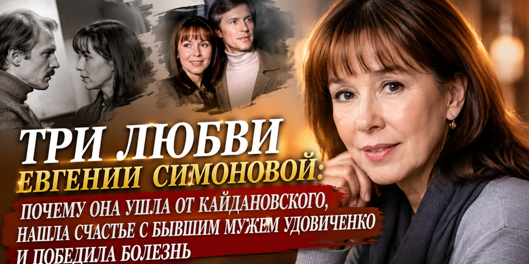 Три любви Евгении Симоновой: почему она ушла от Кайдановского, нашла счастье с бывшим мужем Удовиченко и победила болезнь