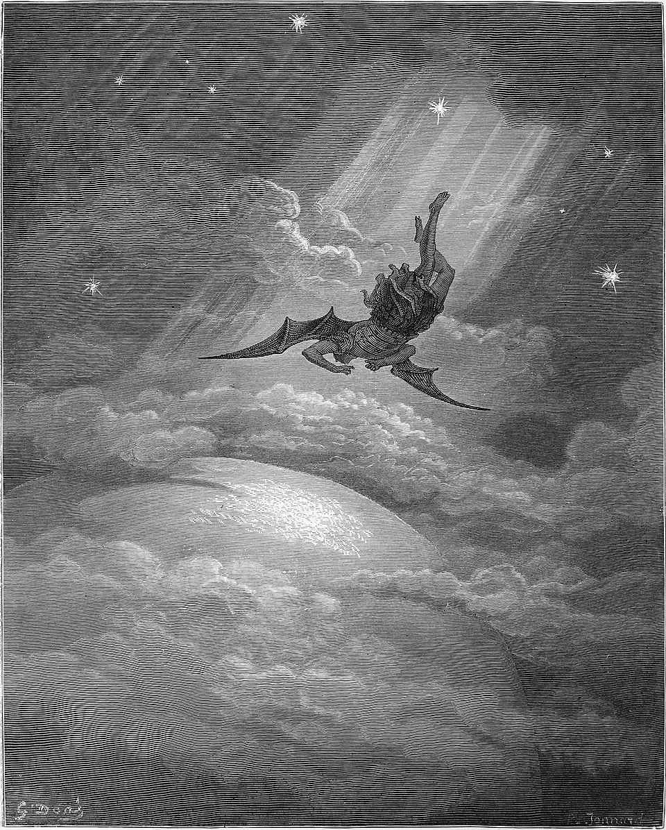 Гюстав Доре «Потерянный рай», 1866, иллюстрация к эпической поэме Джона Мильтона