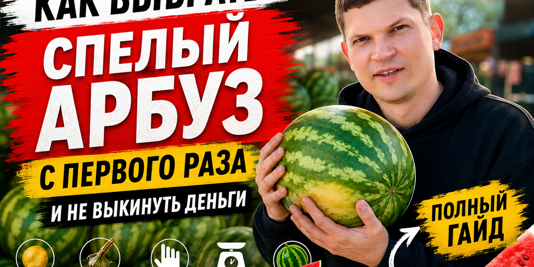 Как выбрать спелый арбуз с первого раза и не выкинуть деньги