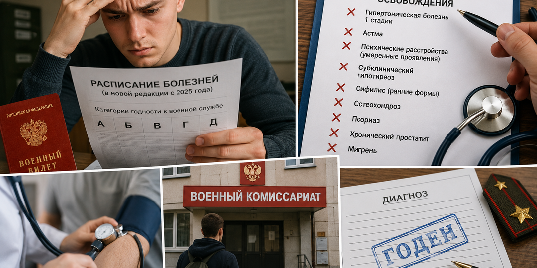Расписание болезней изменили. Какие диагнозы теперь сложнее использовать для освобождения от армии