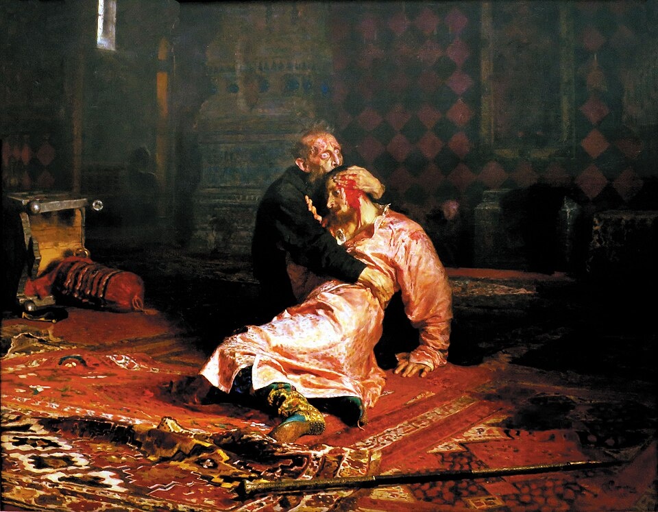 И. Репина. Иван Грозный и   сын его Иван 16 ноября 1581 года.