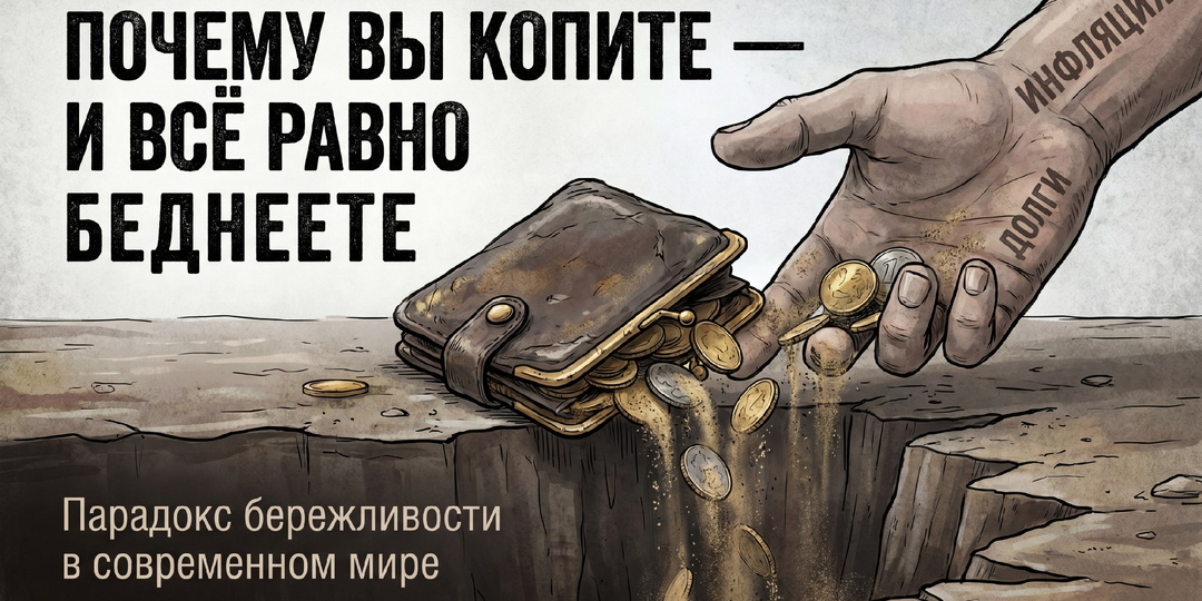 Почему вы копите — и всё равно беднеете. Математика, которую никто не считает вслух