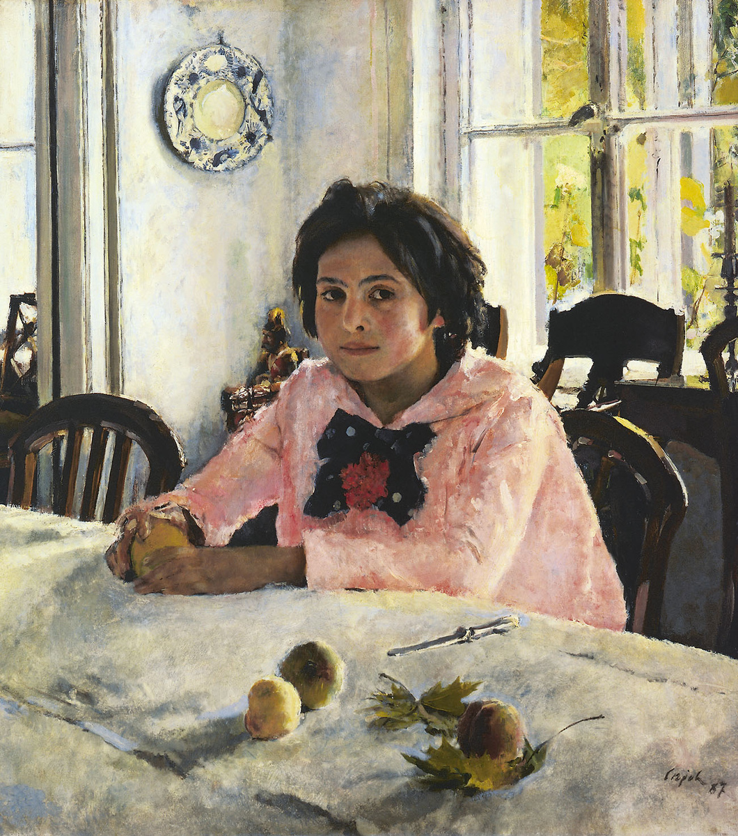 Валентин Серов. «Девочка с персиками». 1887. Холст, масло. 91×85 см. Государственная Третьяковская галерея, Москва. Wikimedia Commons.