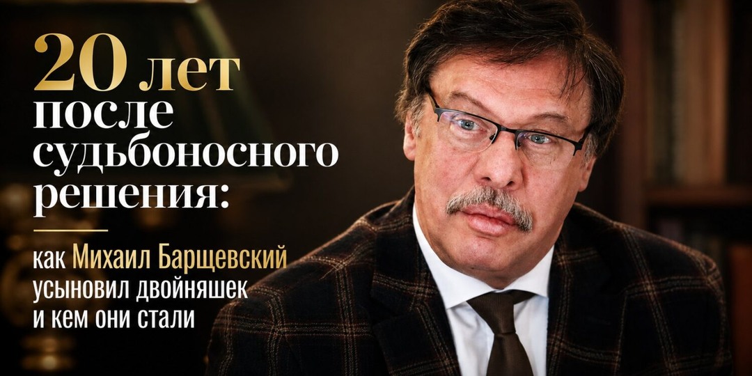 20 лет после судьбоносного решения: как Михаил Барщевский усыновил двойняшек и кем они стали