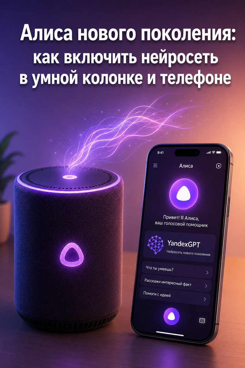 Алиса нового поколения: как включить нейросеть в умной колонке и телефоне
