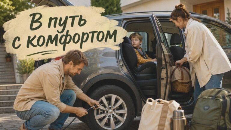    Иллюстрация к материалу: Как подготовиться к дальней поездке с ребёнком на автомобиле: чек-лист