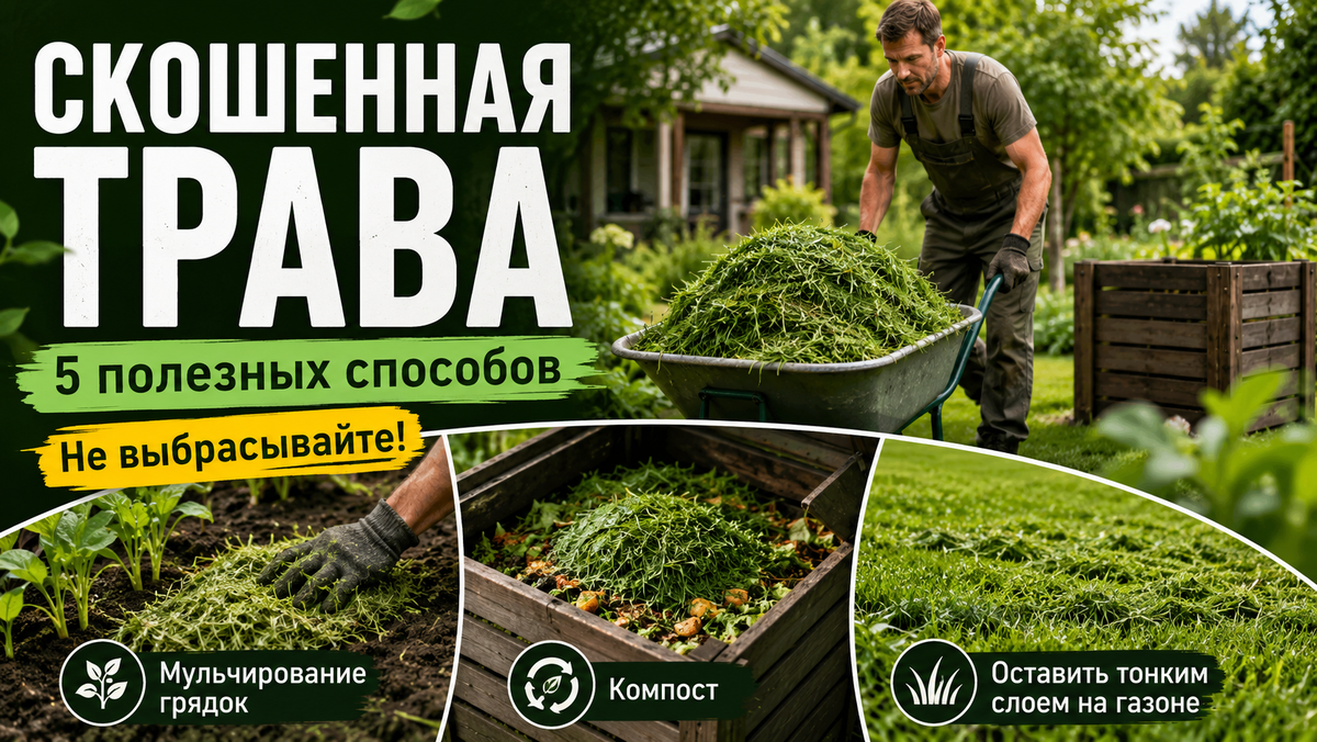 5 способов использования скошенной травы