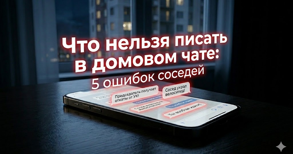 Что нельзя писать в домовом чате: 5 ошибок, которые могут закончиться иском или штрафом