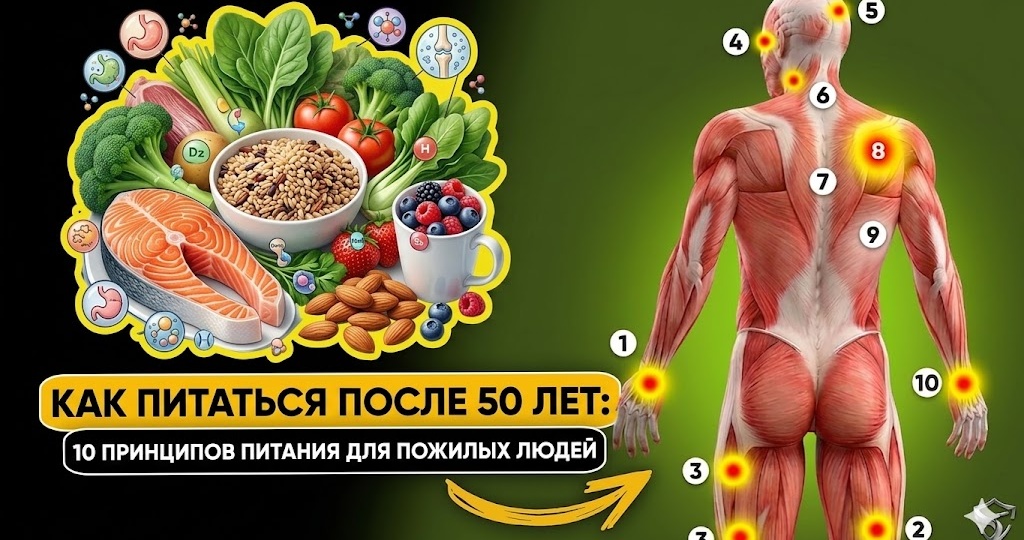 Как питаться после 50 лет: 10 принципов питания для пожилых людей