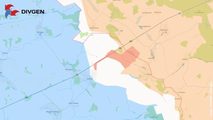 Карта СВО на 3 июня 2026 года. ВС РФ зашли в Бачевск. Фото © Telegram / DIVGEN 🚩 Карта СВО