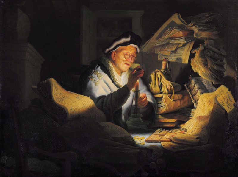 Рембрандт "Меняла", 1627