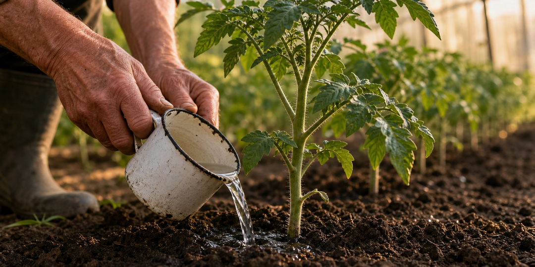🍅 Первая подкормка томатов в грунте: что вношу в первые 5 дней после высадки — и почему это важно
