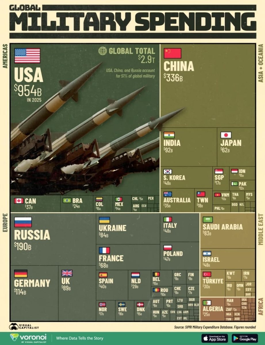   Рейтинг стран по военным расходам в 2025 году / © Visual Capitalist