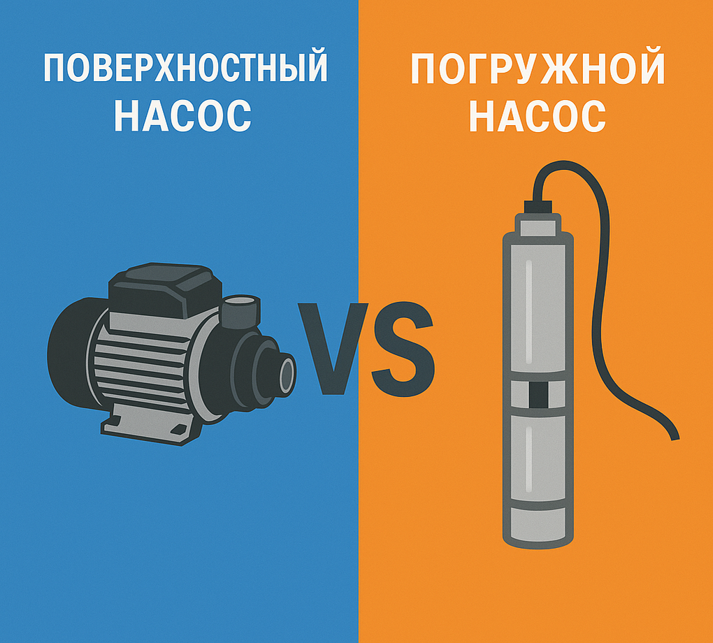 Насос для кважины погружной или поверхностный