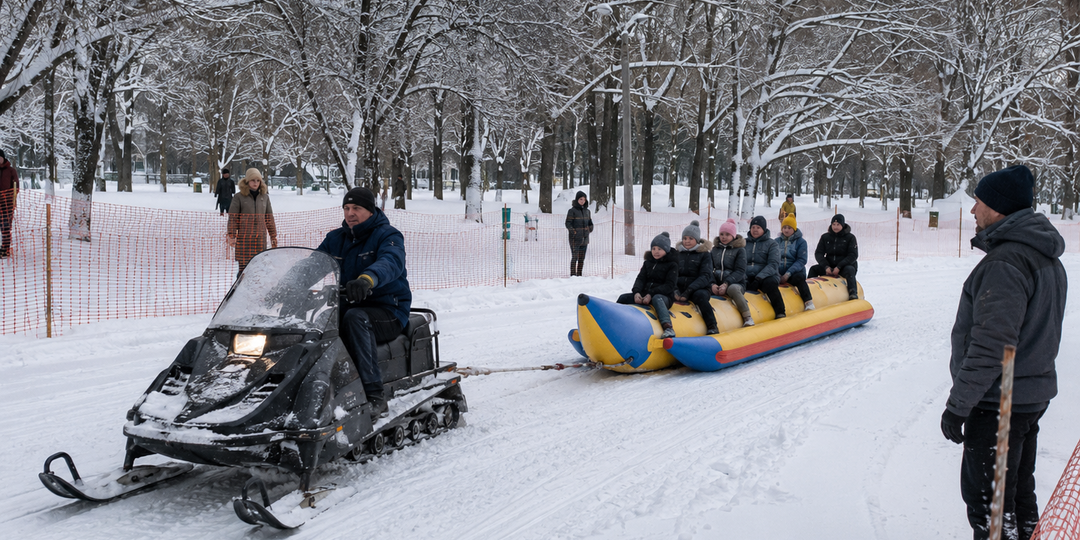 Городской парк Нягани выплатит компенсацию посетительнице, получившей травму во время катания на "банане"