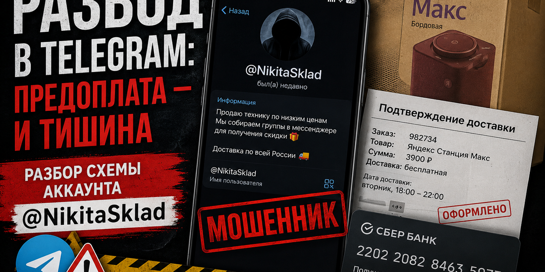 Дешёвая техника и бесплатная доставка: признаки Telegram-мошенничества
