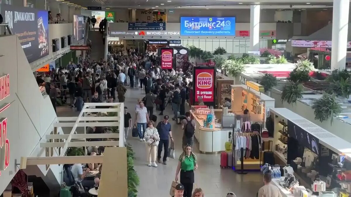    Обстановка в Пулково 3 июня. Фото: кадр видео пресс-служба Пулково