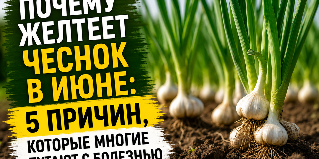 Почему желтеет чеснок в июне: 5 причин, которые многие путают с болезнью