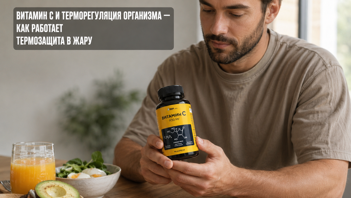 Витамин С активно участвует в терморегуляции человека.