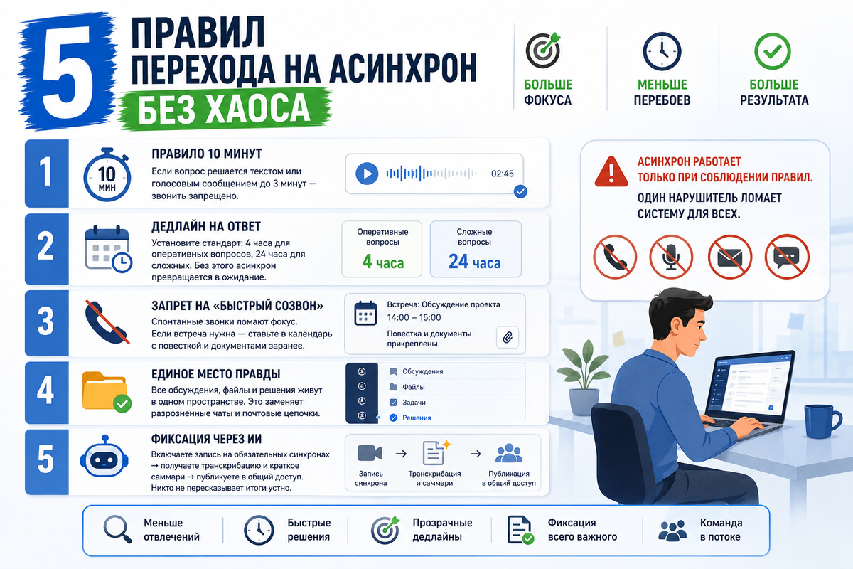 % правил перехода на асинхрон без хаоса
