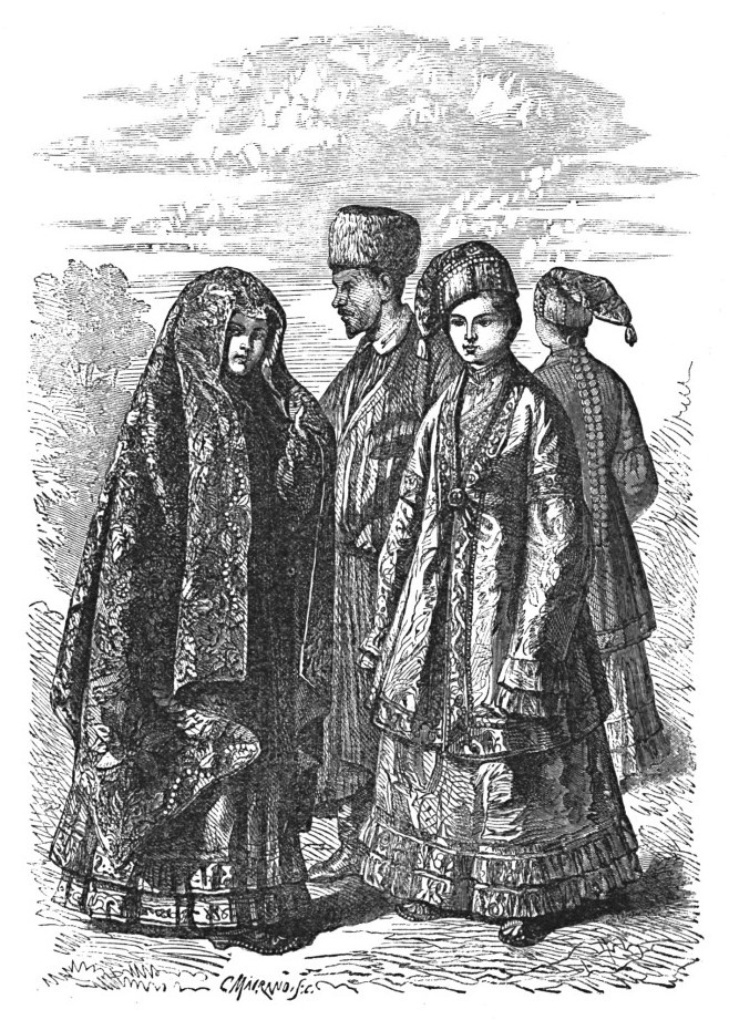 Казанские татары. Иллюстрация из журнала «Нива» (№6 за 1875 год)