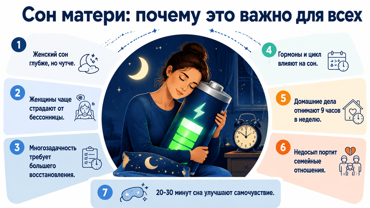 Сон матери: почему это важно для всех  📷
