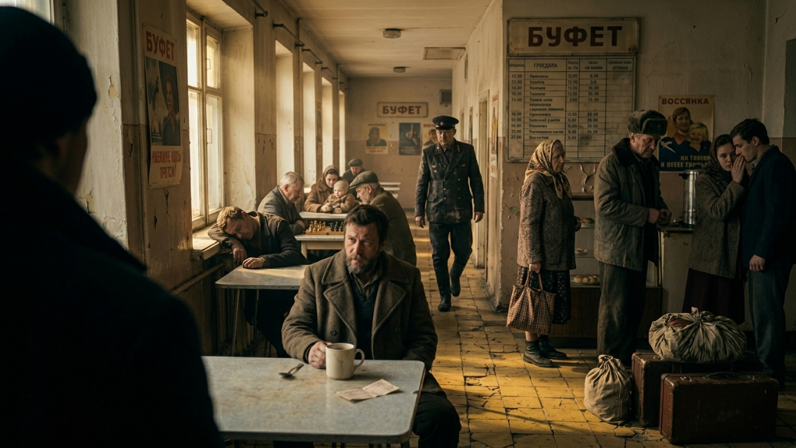 Привокзальный буфет. Дешёвый кофе. И вдруг — голос из той жизни, которую давно считал закрытой.