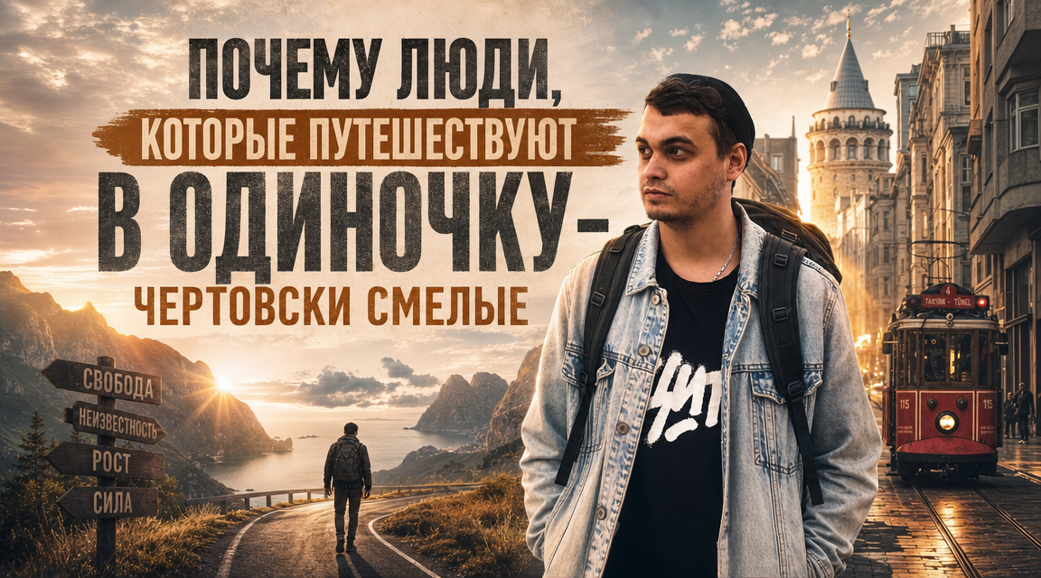 Путешествовать одному - это не просто выбор маршрута. Это настоящее проявление смелости в наше время, когда большинство предпочитает делать всё в компании.