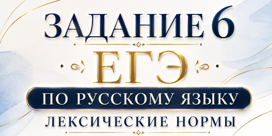 Задание 6 ЕГЭ по русскому языку: лексические нормы