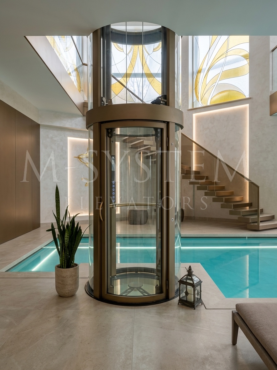 Коттеджный лифт в spa зоне "М-Систем"
