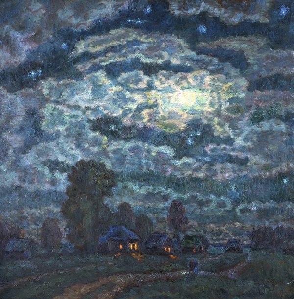 И. Орлов. Лунный пейзаж. 2012. Холст, масло. 95х95.