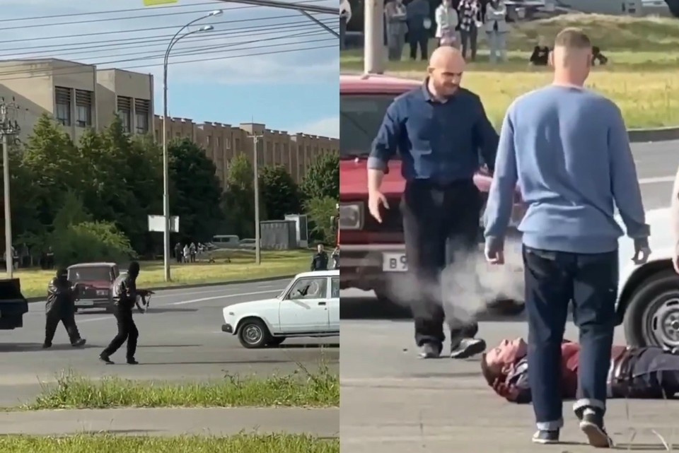    Одна из самых зрелищных сцен – убийство Огородникова. Жители замерли, наблюдая за происходящем. Фото: соцсети