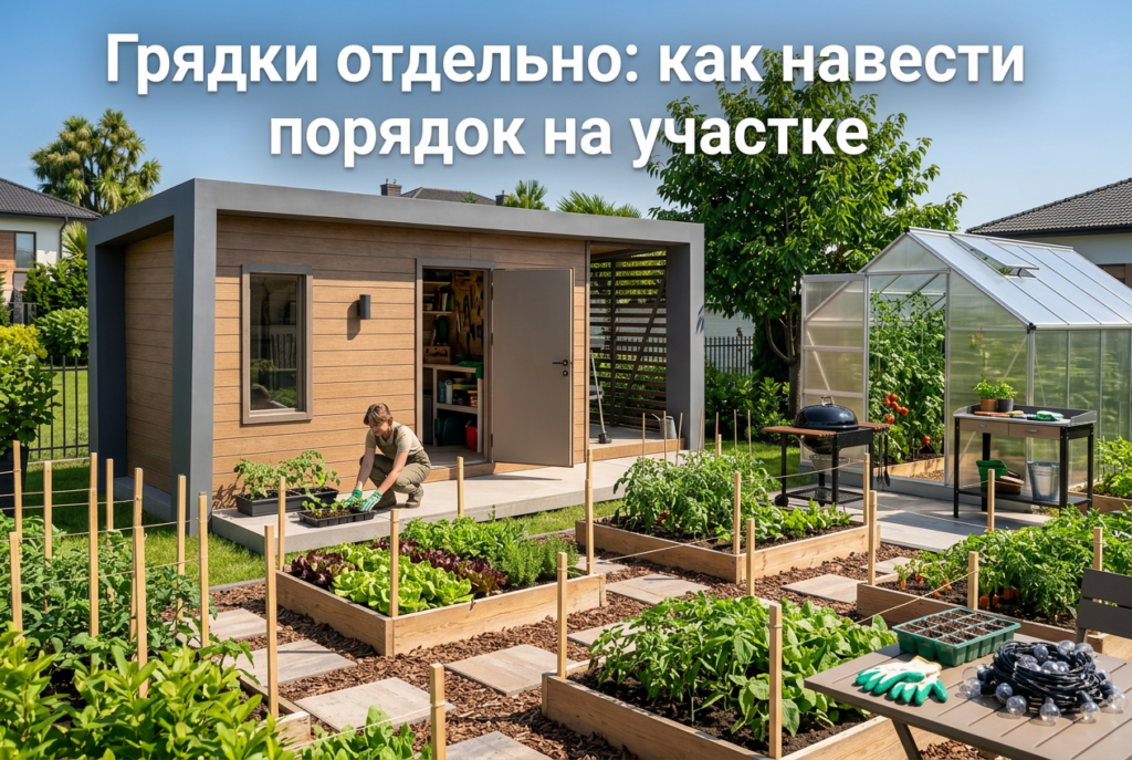    Разделение пространства двора на функциональные зоны для работы и релаксации. hozblock