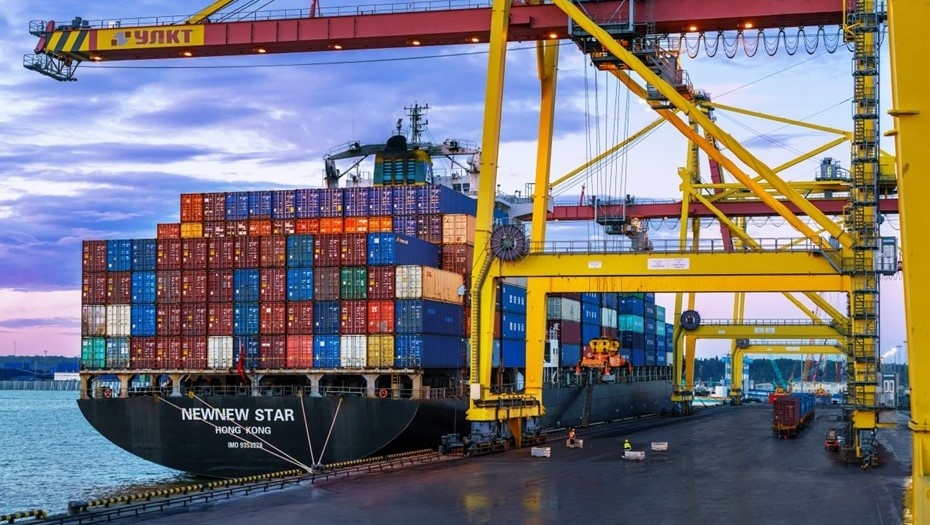    Первое контейнерное судно NewNew Shipping Line в Усть-Луге, июнь 2024 года Автор фото: t.me/delogroup_ru
