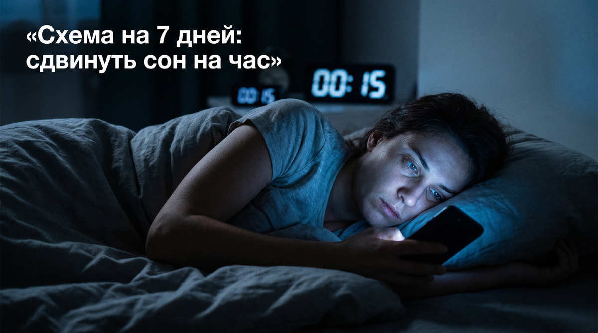 Порядок действий на неделю с проверкой по времени сна и самочувствию