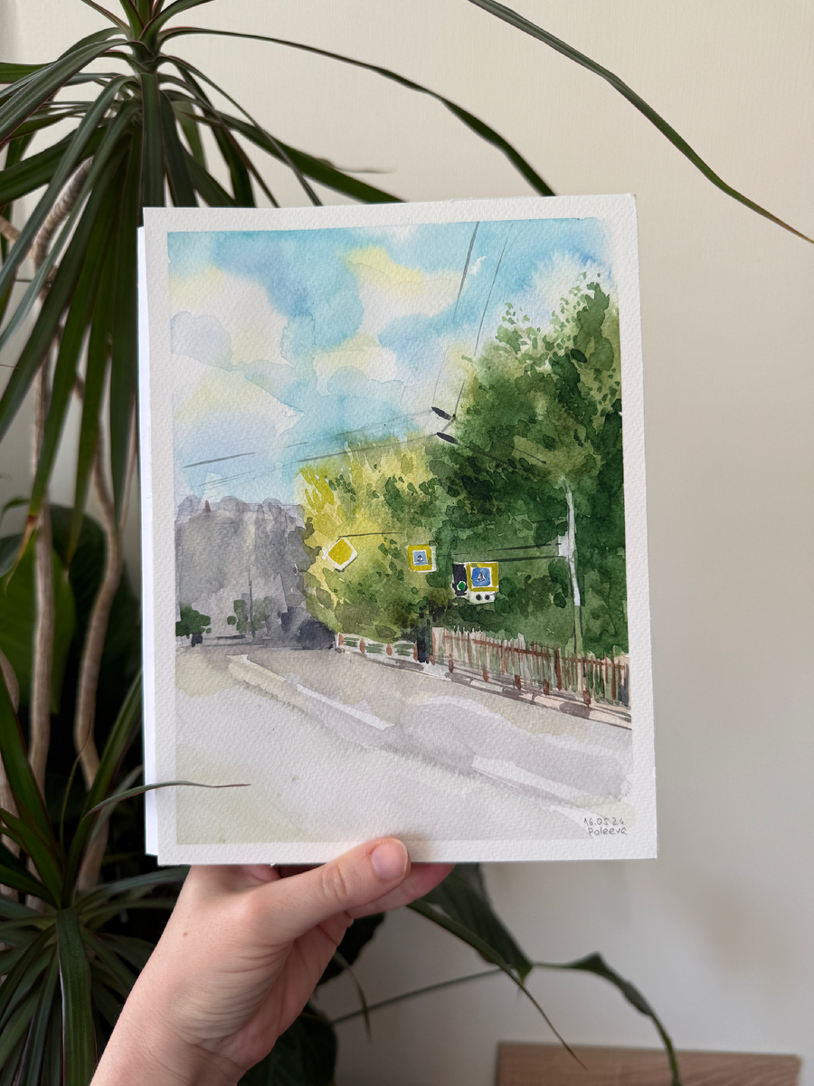 137/365 "Зеленое", акварель, бумага