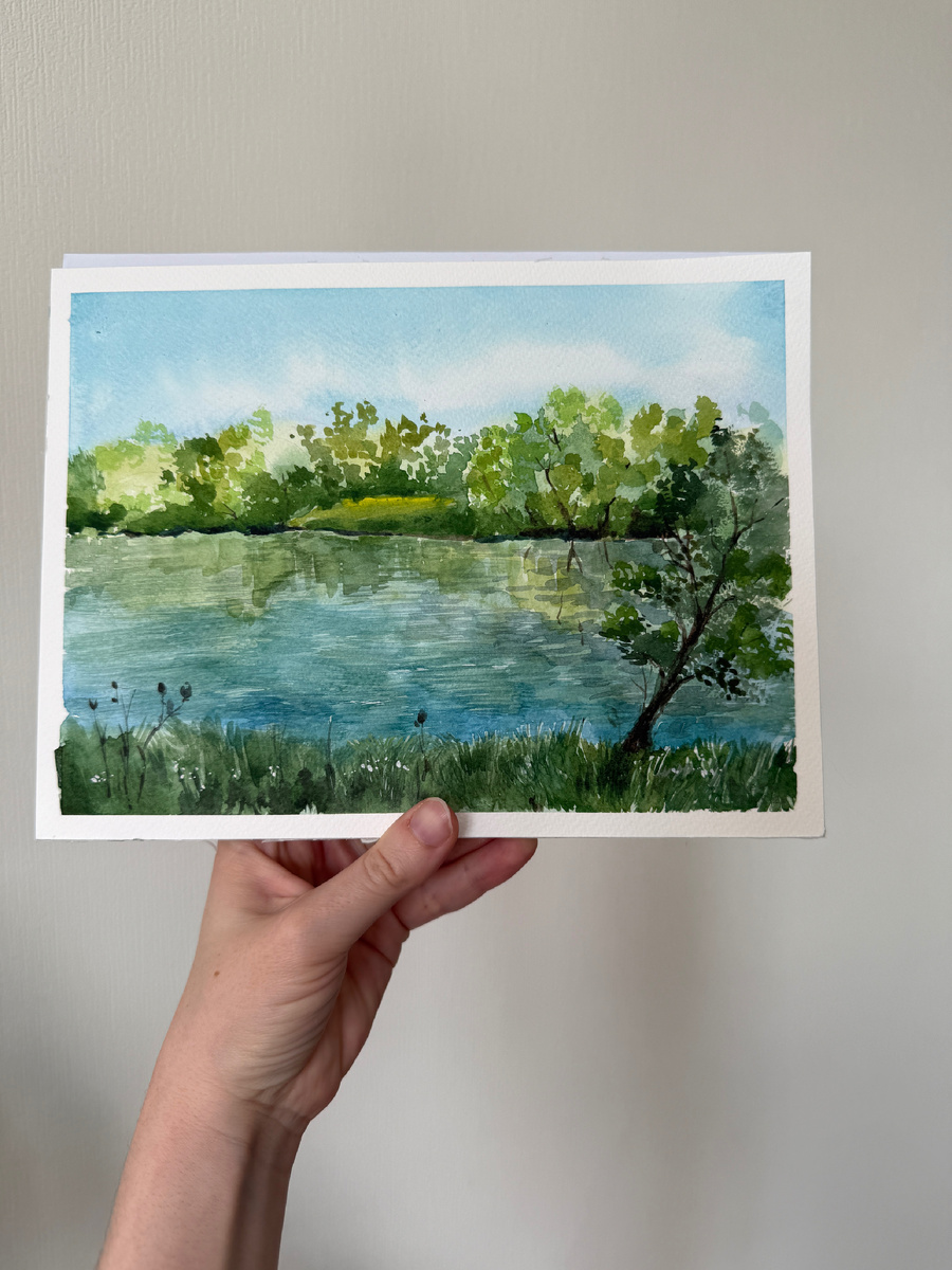 138/365 "Речное", акварель, бумага