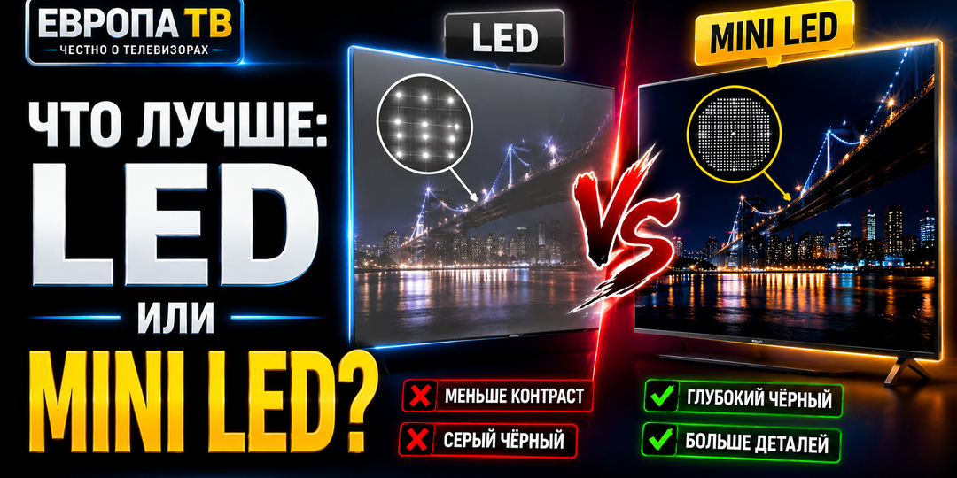 Что лучше: LED или Mini LED?